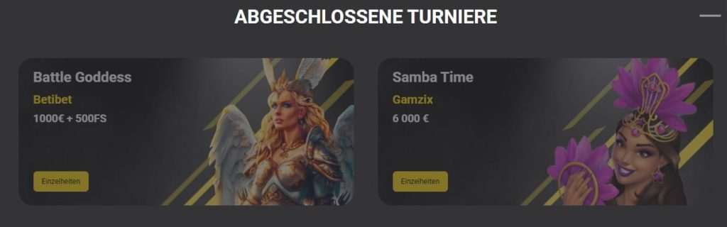 betibet abgeschlossene tournire